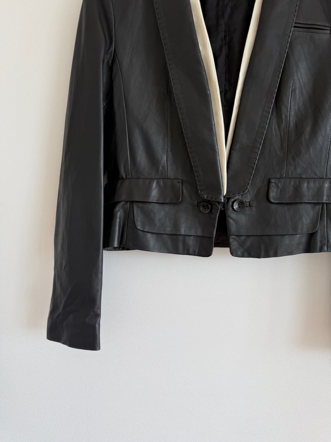 구호(KUHO) 램스킨 레더 자켓 상품이미지3