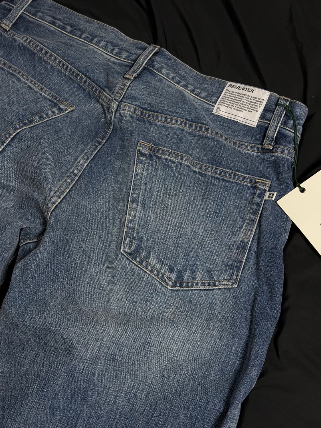 비헤비어 312R 셀비지 데님 워시드 블루 4사이즈 새상품 상품이미지3