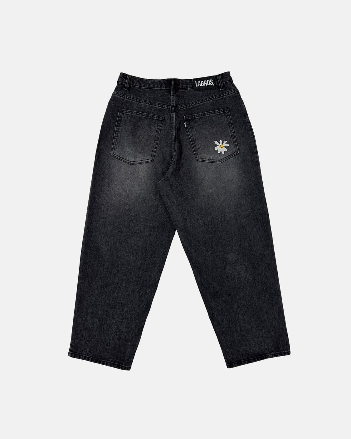 Smart Daisy Cat Brush Baggy Jeans (Black 상품이미지2