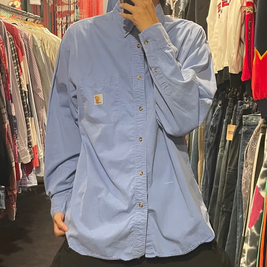 [IM] carhartt 칼하트 블루 긴팔셔츠 상품이미지2