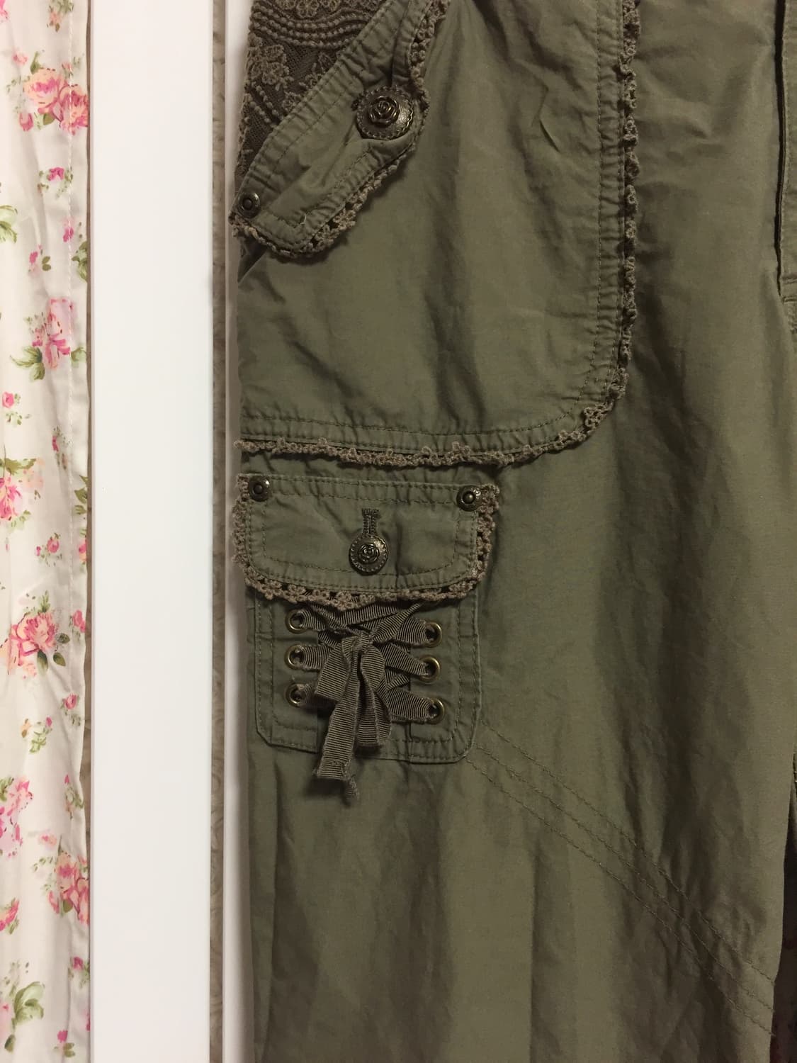 빈티지 엑시즈팜 카키 7부팬츠  상품이미지3