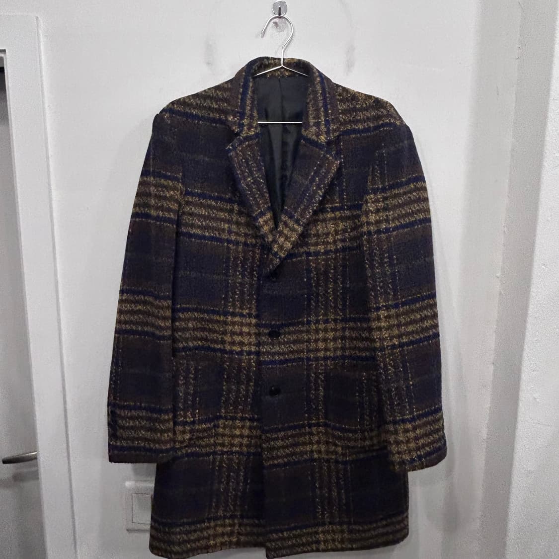 포맨이즘 울 모직 멀티컬러패턴 롱코트 상품이미지2