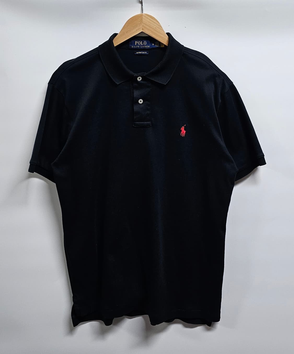 폴로랄프로렌 코튼 블랙 반팔카라티 M 정품큐알 상품이미지1