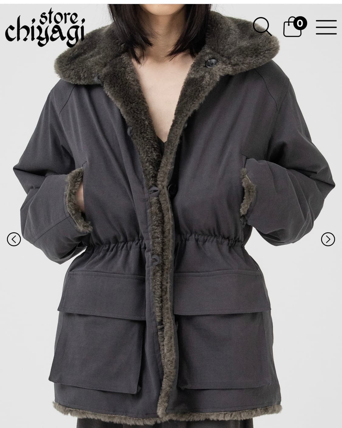 Amabe , Reversible Fur Field Jacket 상품이미지3