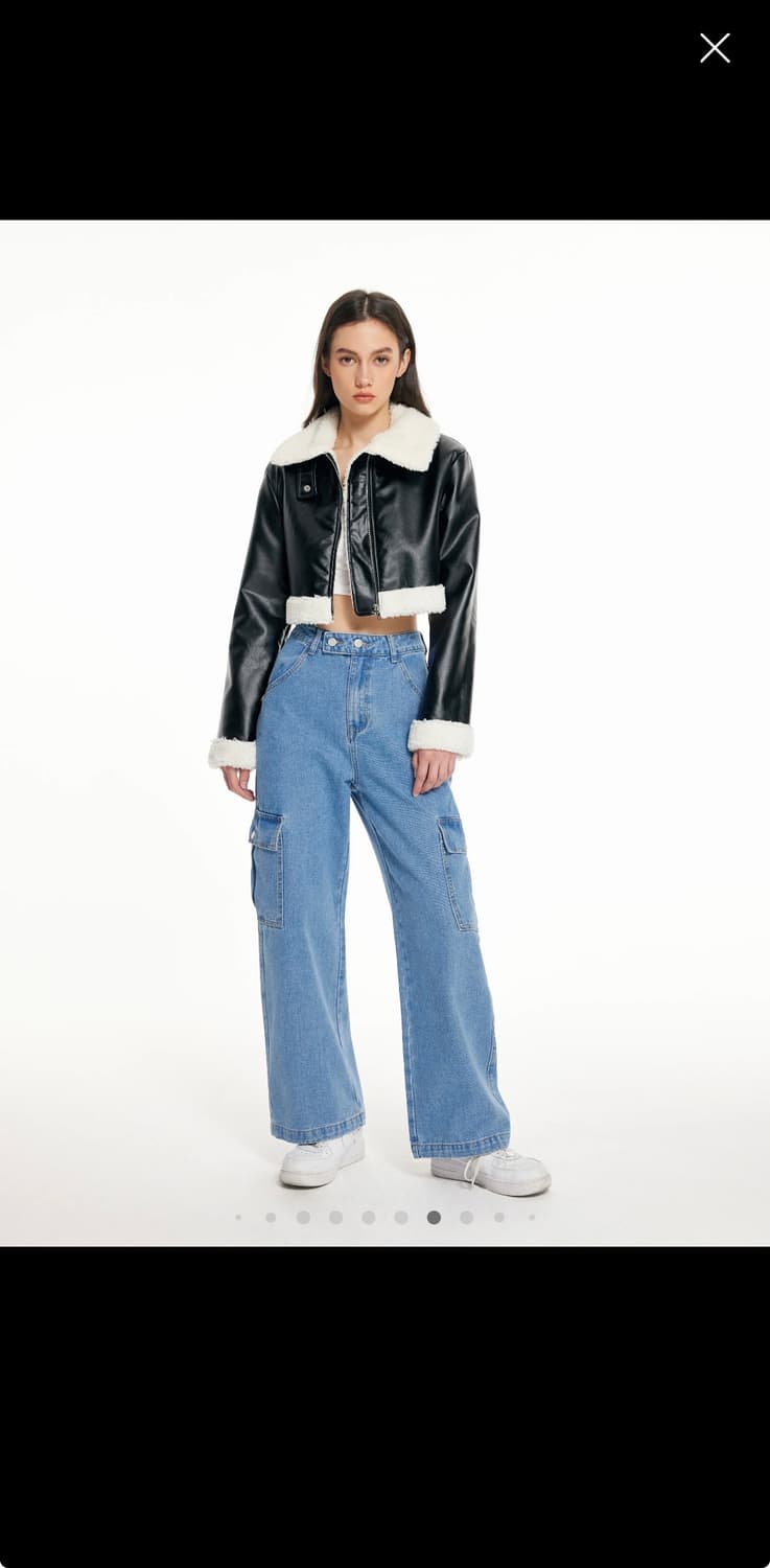 샵사이다 무스탕 블랙 상품이미지3