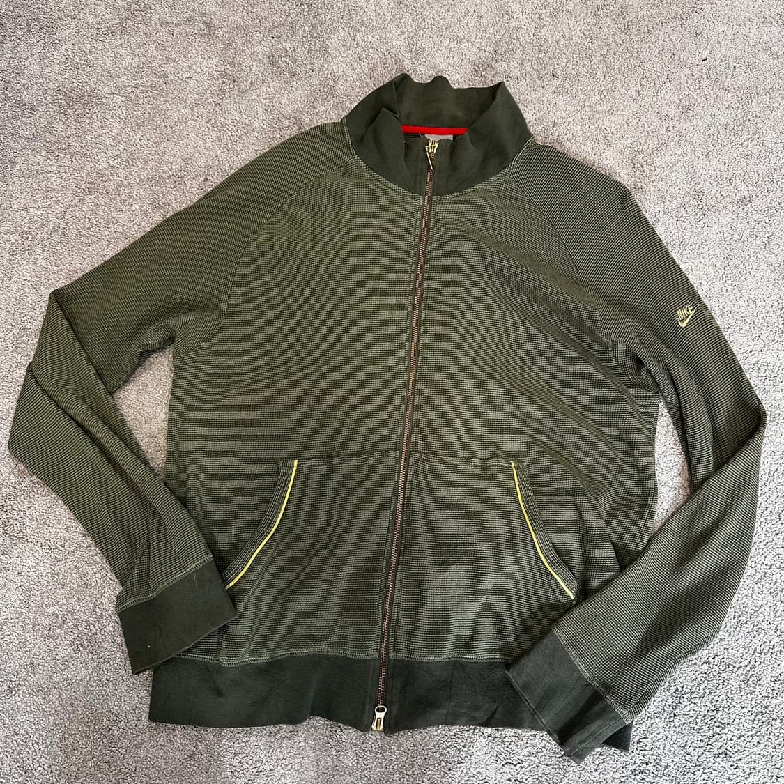 나이키 카키 와플 텍스처 투웨이 풀집업 자켓XL 상품이미지4
