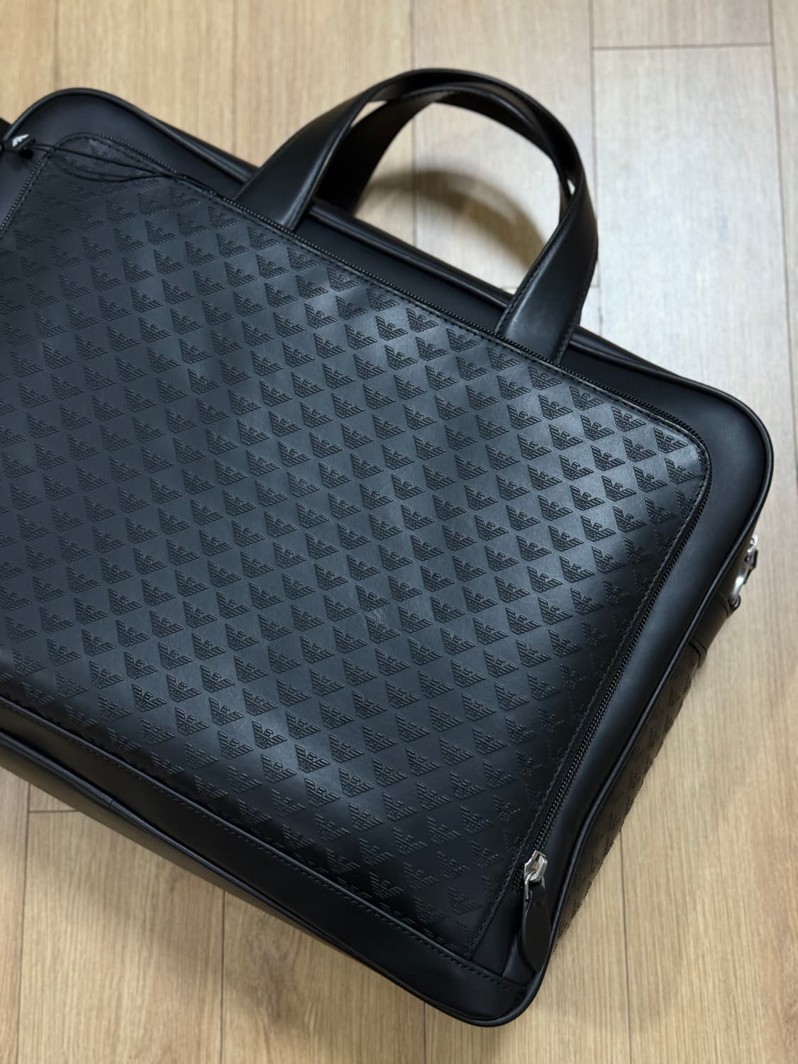 엠포리오 아르마니 가죽 브리프케이스 새상품(로고 엠보싱) 상품이미지3