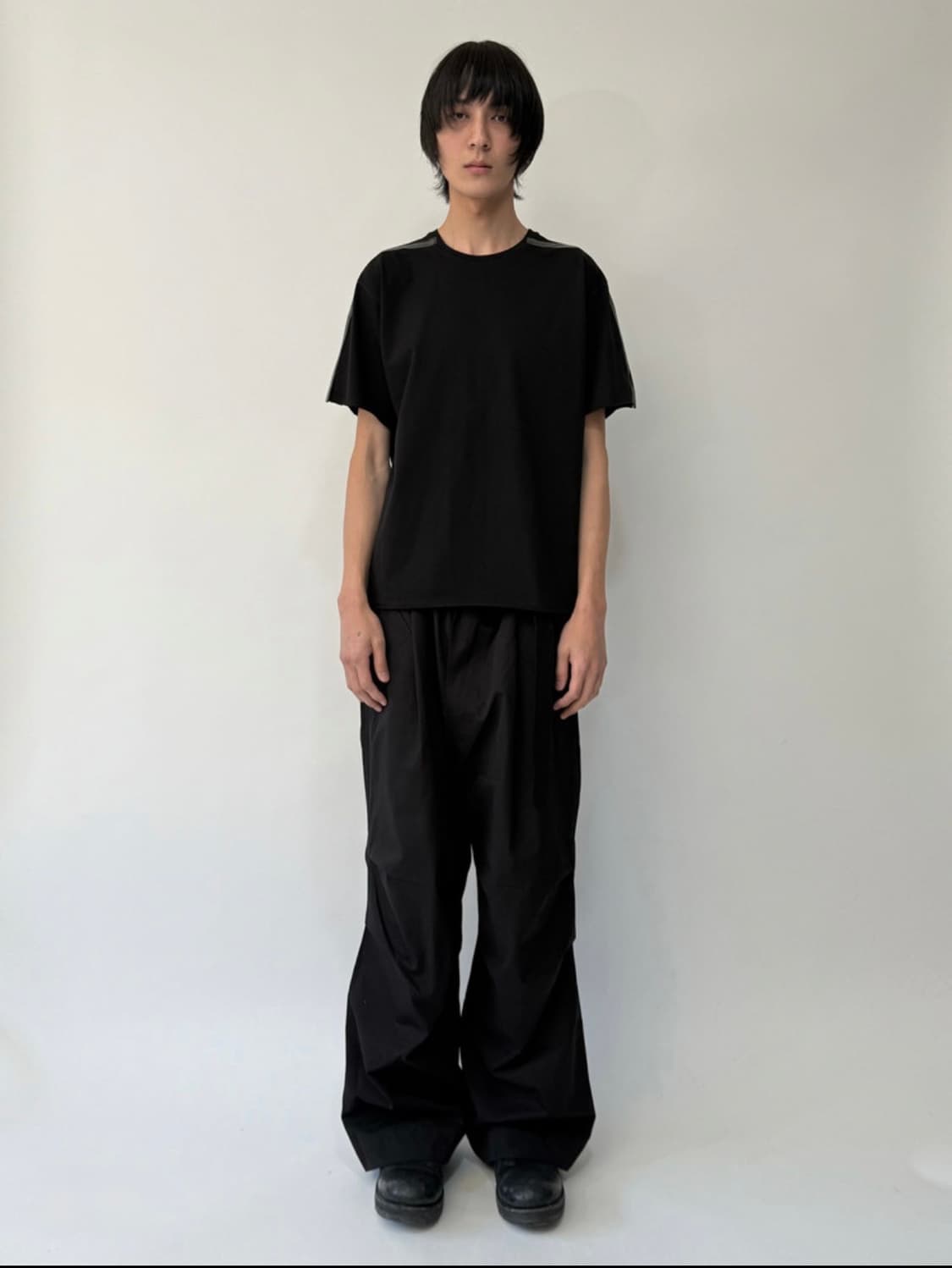(46) San263-1 Taped Belt Trousers Black 상품이미지4