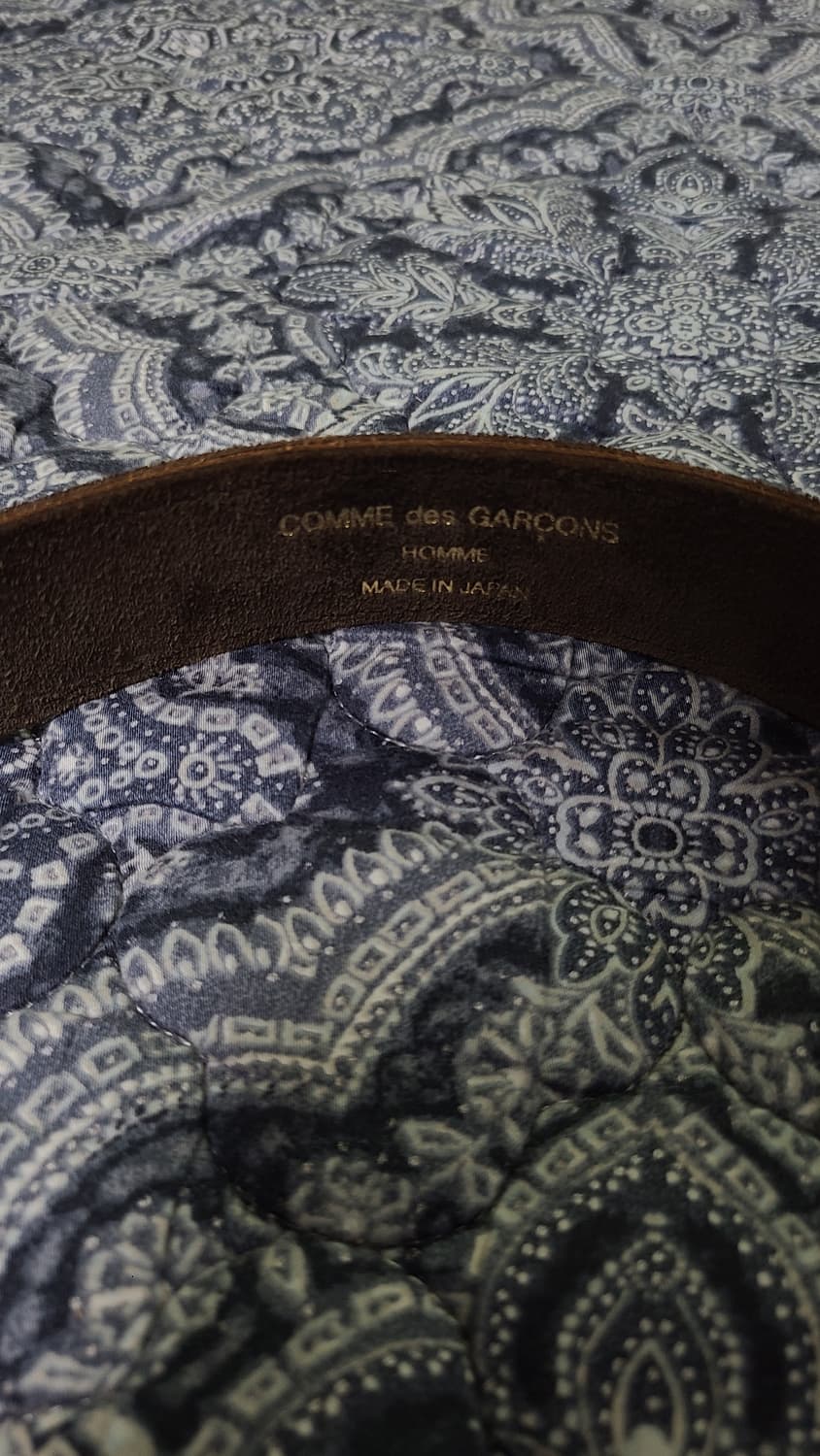 Comme des Garcons Homme 스웨이드 레더 믹스 벨트 상품이미지4