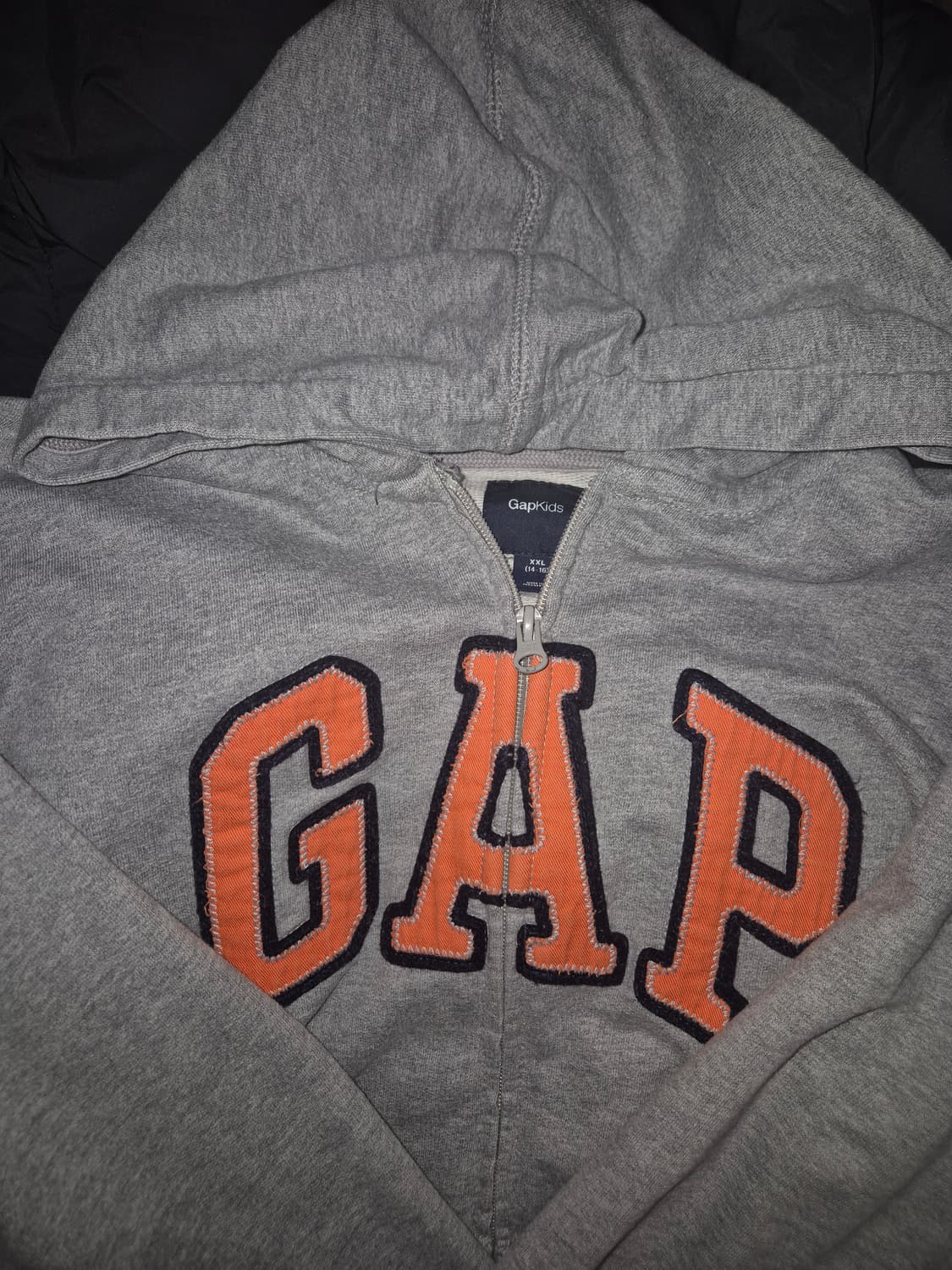 GAP 그레이 / 형광주황  후드집업 상품이미지1