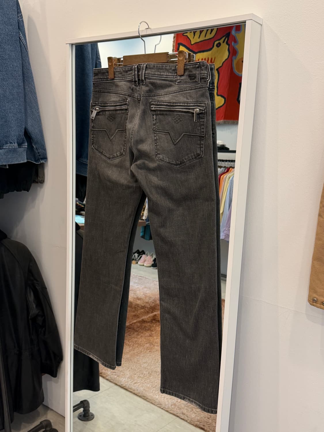 00s Diesel 디젤 YARIK B 흑청 데님 팬츠 (33inch) 상품이미지5