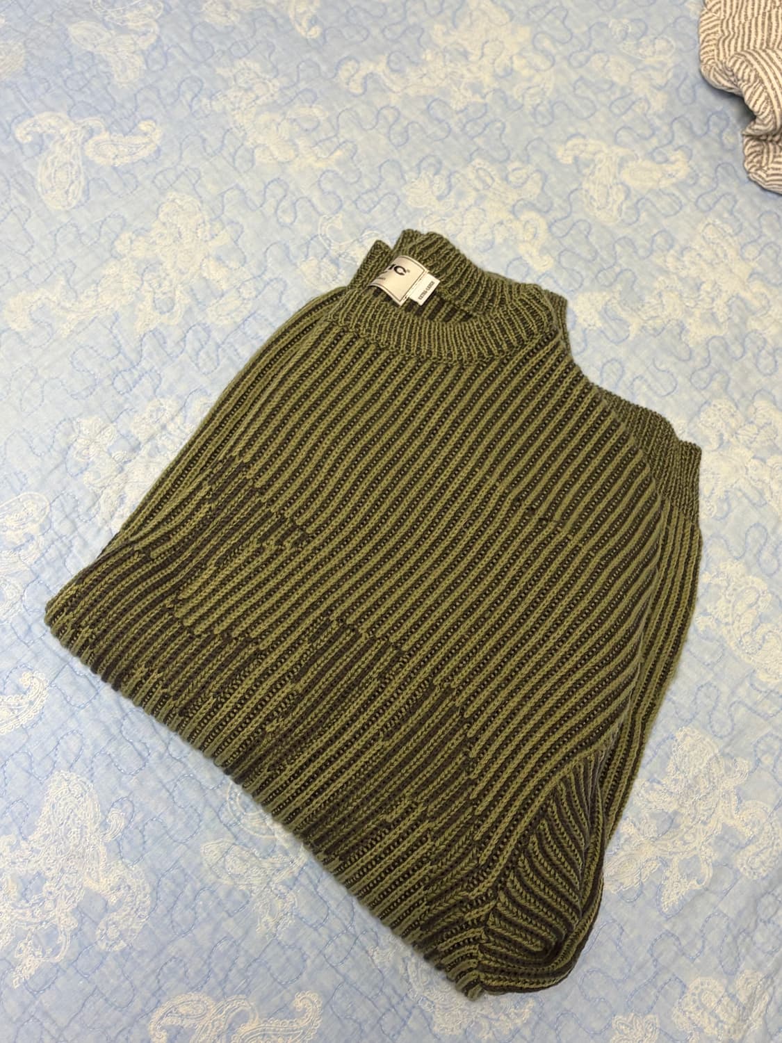 [XL] 크리틱 로고 니트 카키 상품이미지7