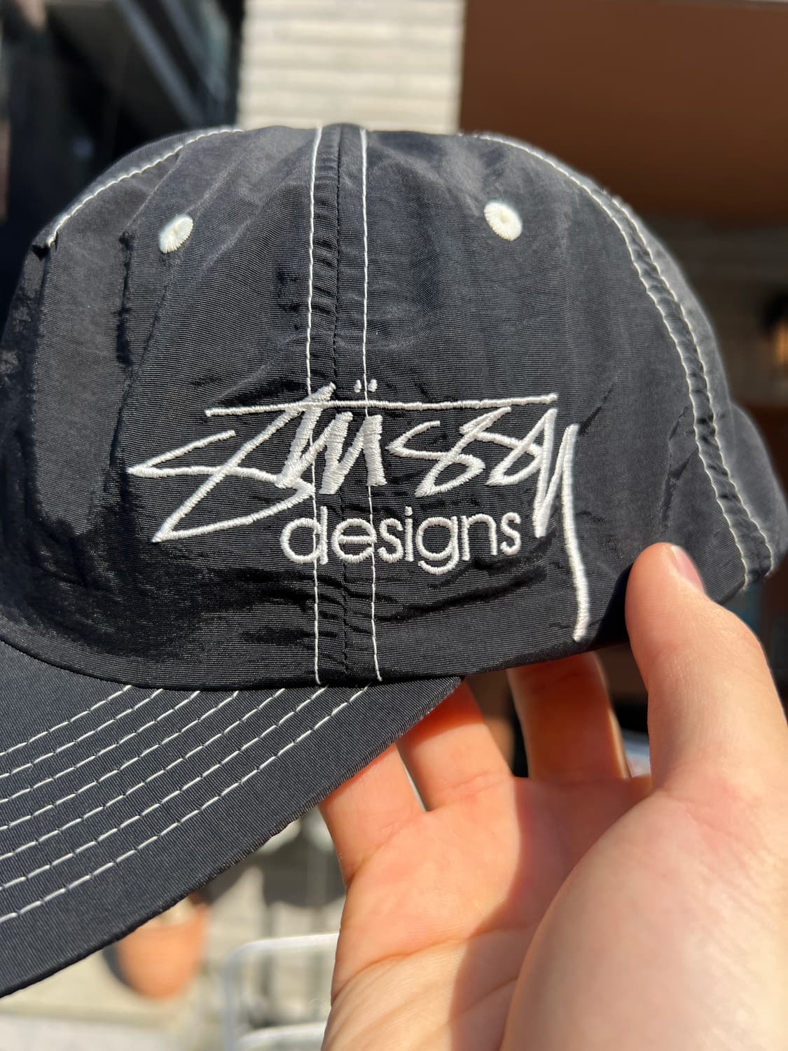 Stussy 스투시 재팬 블랙 나일론 볼캡 상품이미지3