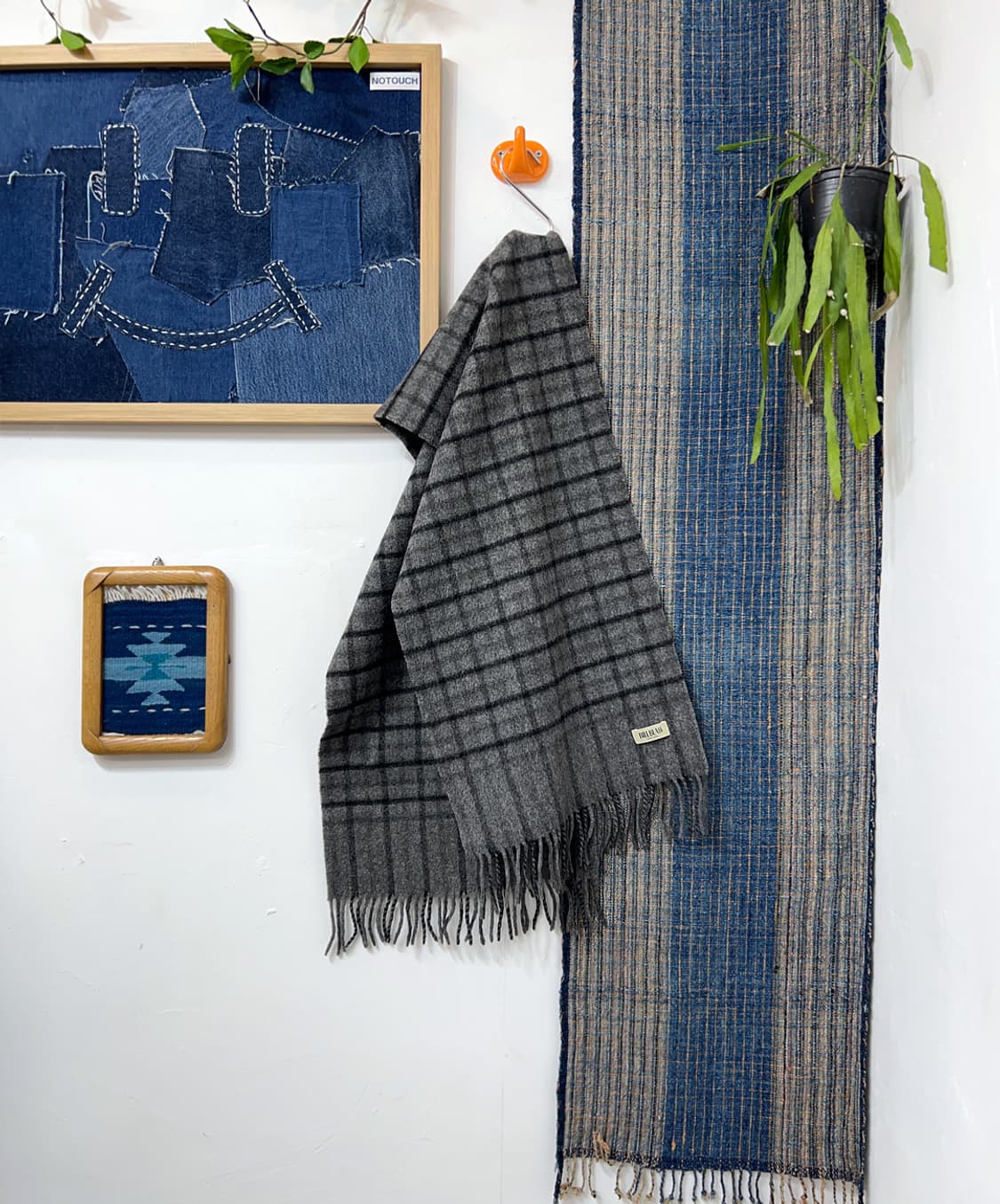 BILL BLASS Checked Wool Scarf 상품이미지1