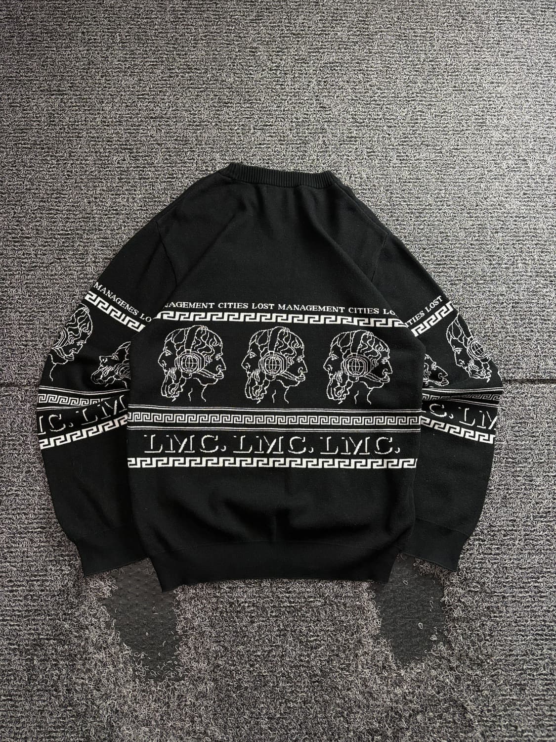 LMC 엘엠씨 그래픽 패턴 블랙 니트 3588 상품이미지5