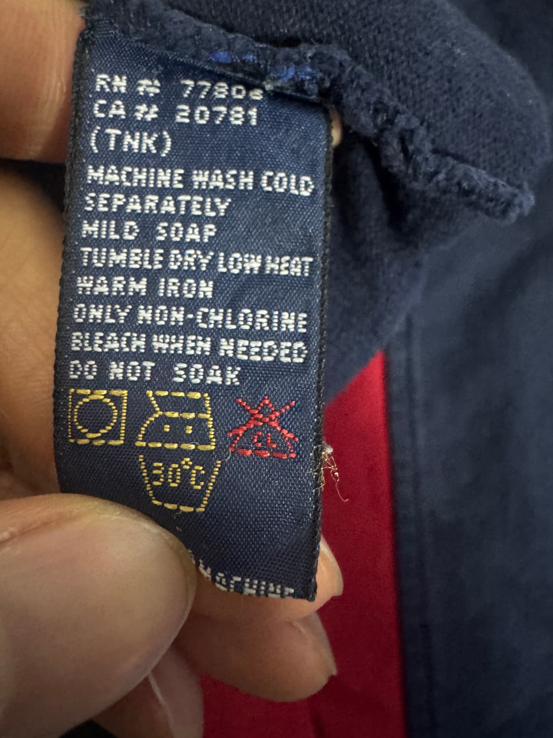 타미힐피거 올드스쿨 빅 로고 럭비 긴팔 카라티 M ~ L 네이비 상품이미지3