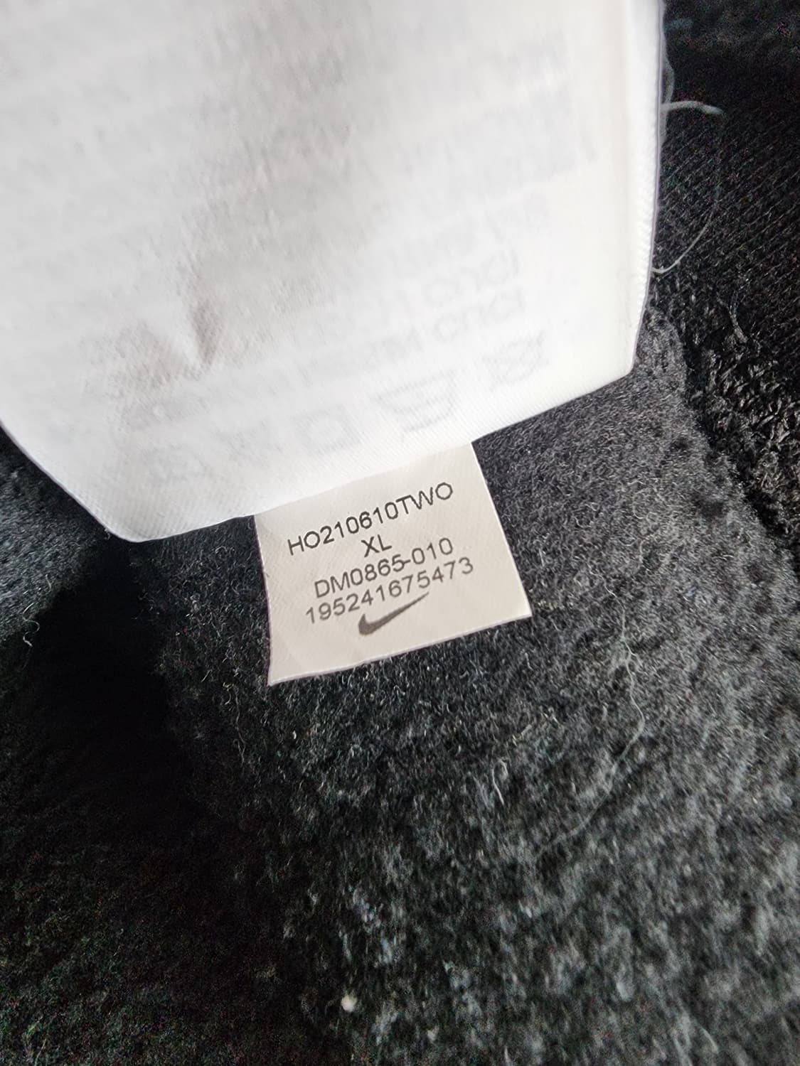 NIKE 나이키 기모 후드 티셔츠 팜. XL(105)사이즈 블랙 후드티 상품이미지10