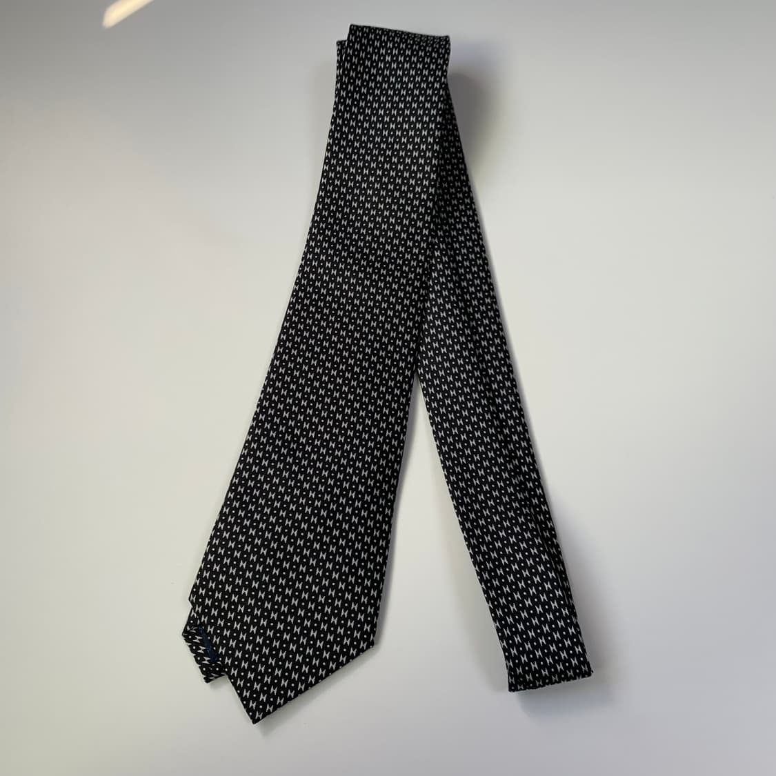 에르메스(HERMES) 블랙 명품넥타이 프랑스 100실크 A+등급 상품이미지10