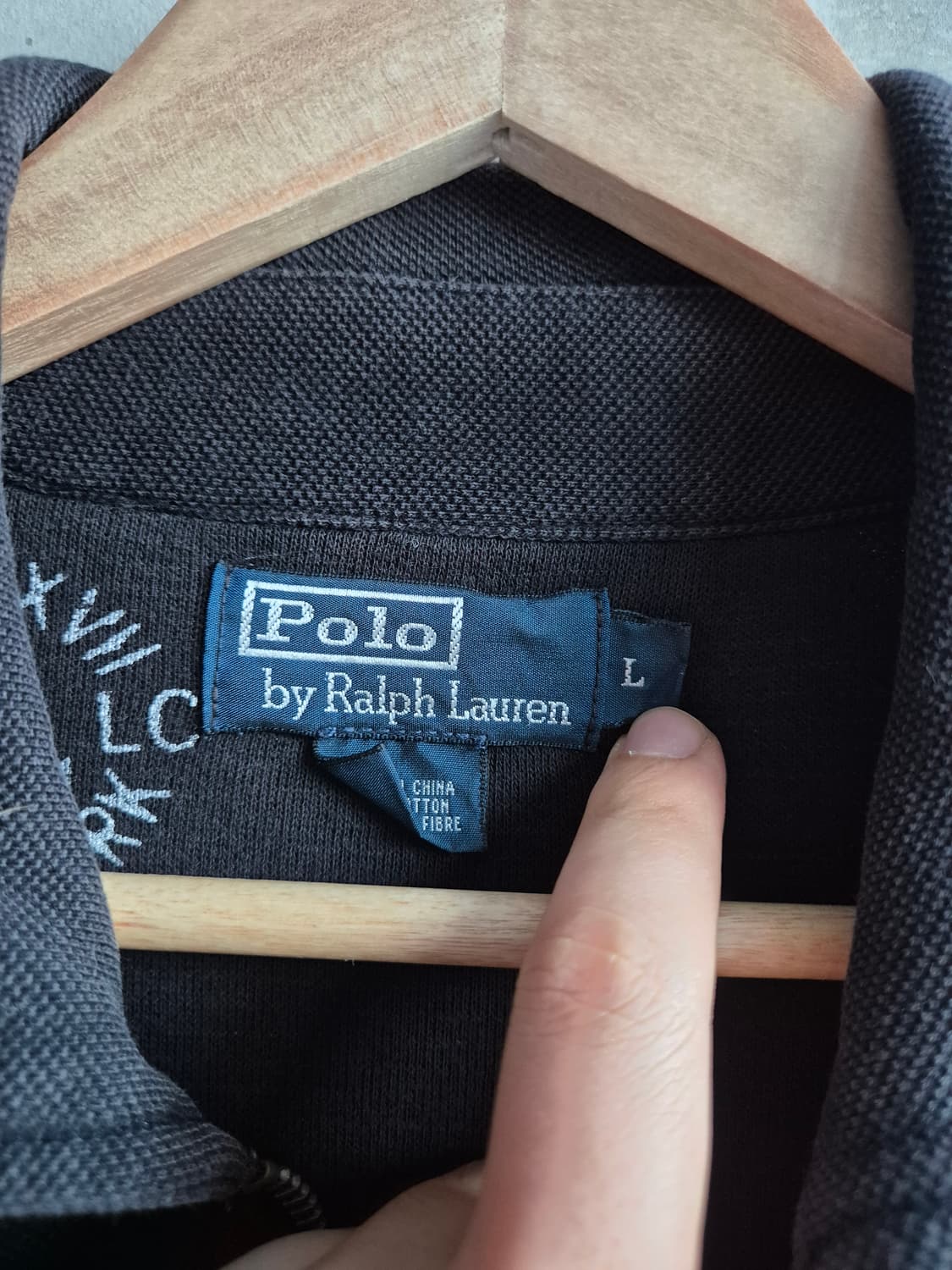 Polo 폴로 90s USN 피케 코튼 하프 집업 스웻셔츠 상품이미지3