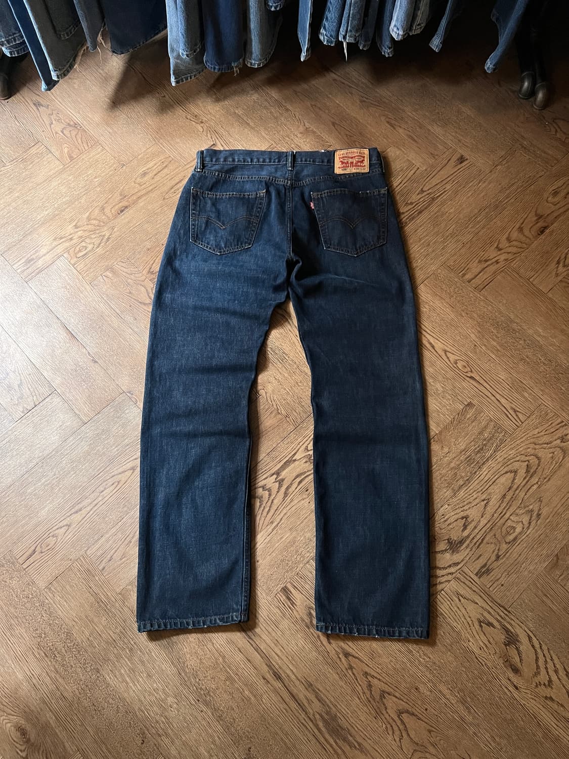 [34]리바이스 505 다크블루 워싱 생지 데님 팬츠 상품이미지2