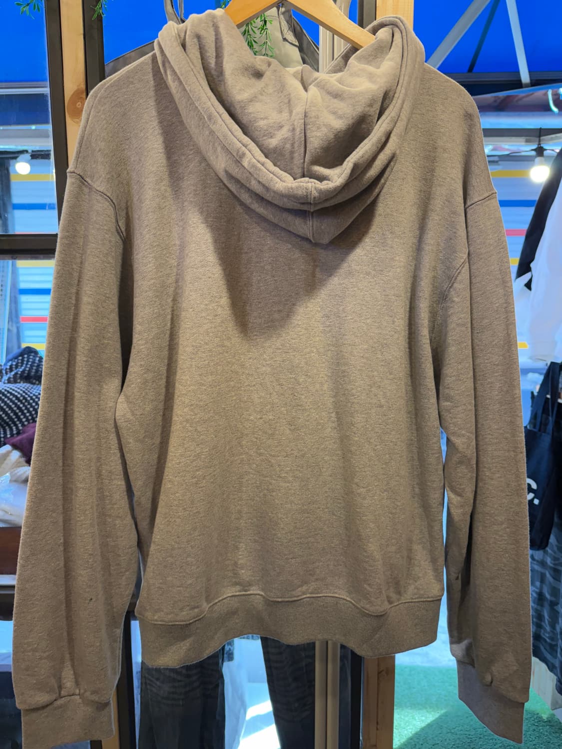 우알롱 그레이 후드집업 상품이미지4