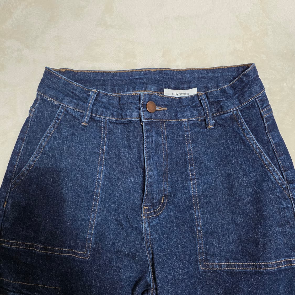 (S)여성 엔비엔코코 카고 와이드 데님 팬츠 상품이미지2