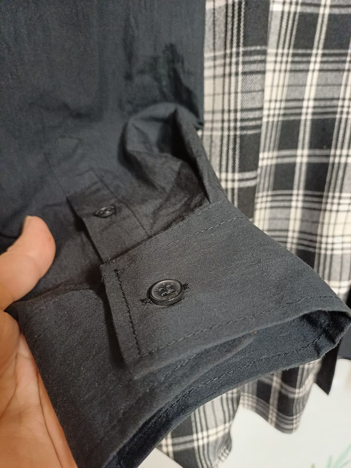 100~ 105 / 프레리 오버핏 유니크 반반 셔츠 상품이미지3