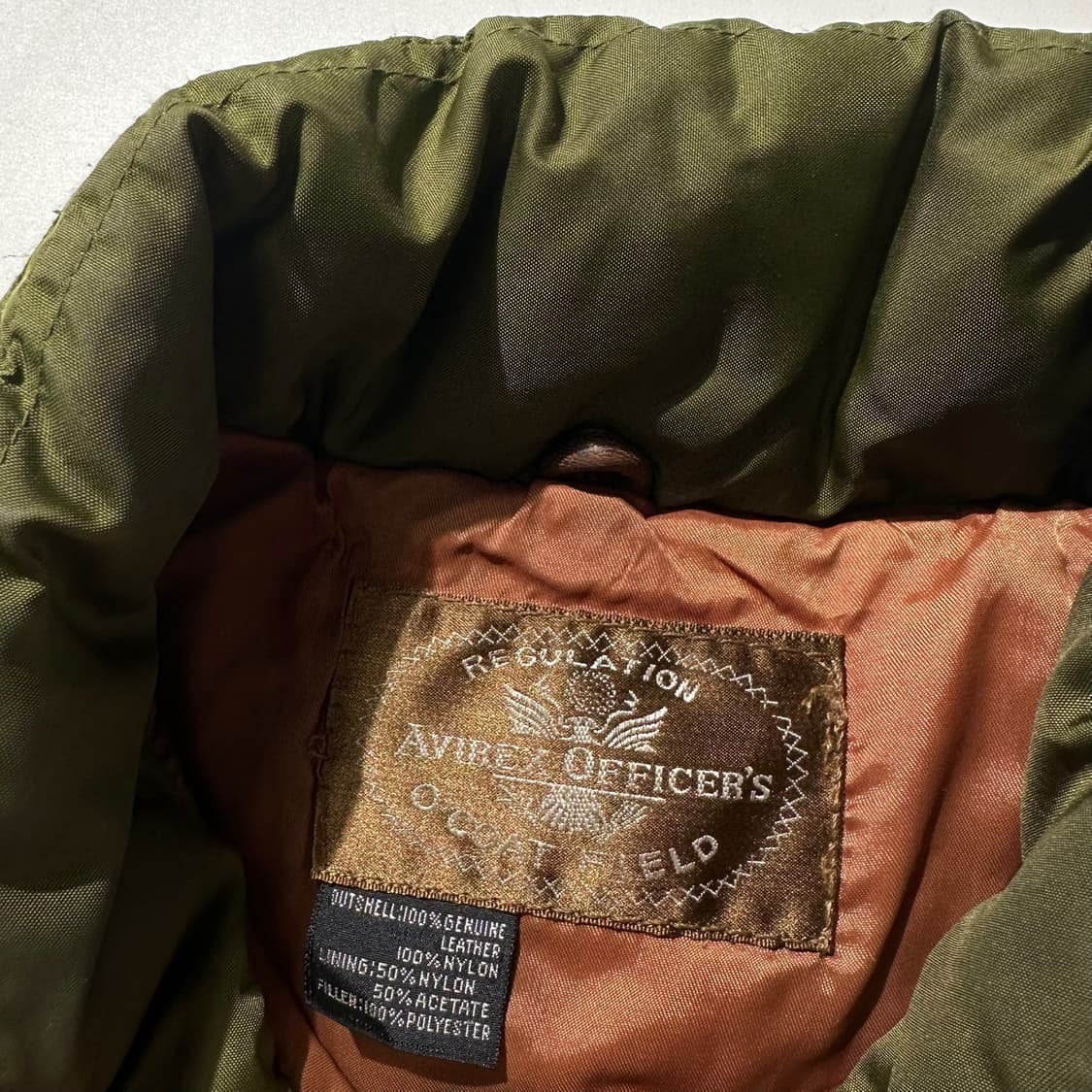 아비렉스 레더 밀리터리 패딩 베스트 상품이미지4