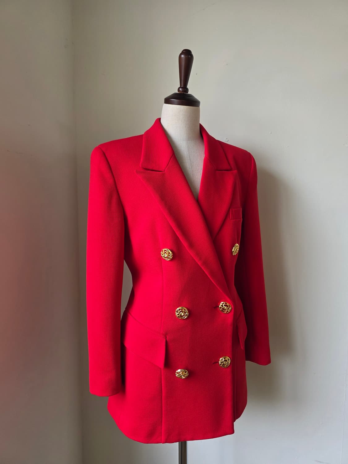 레드 금장 버튼 더블 블레이저 자켓 상품이미지3