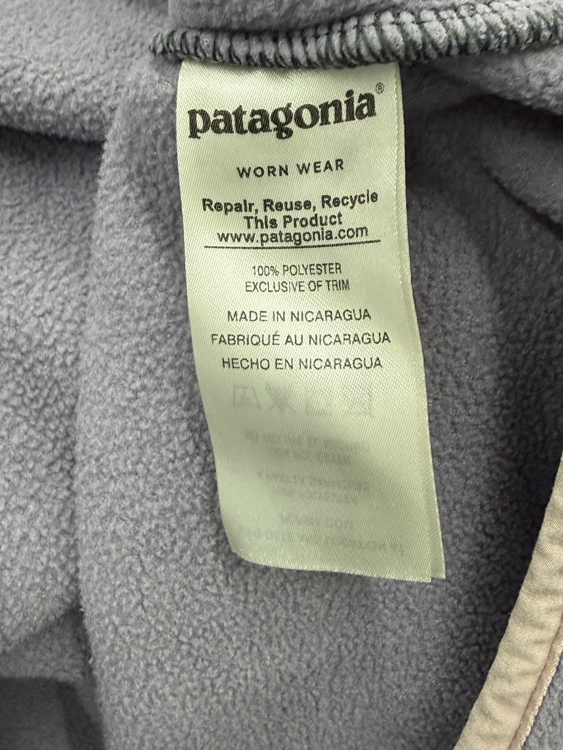 10s 파타고니아 신칠라 플리스 풀오버 회색/보라 투톤. 상품이미지7