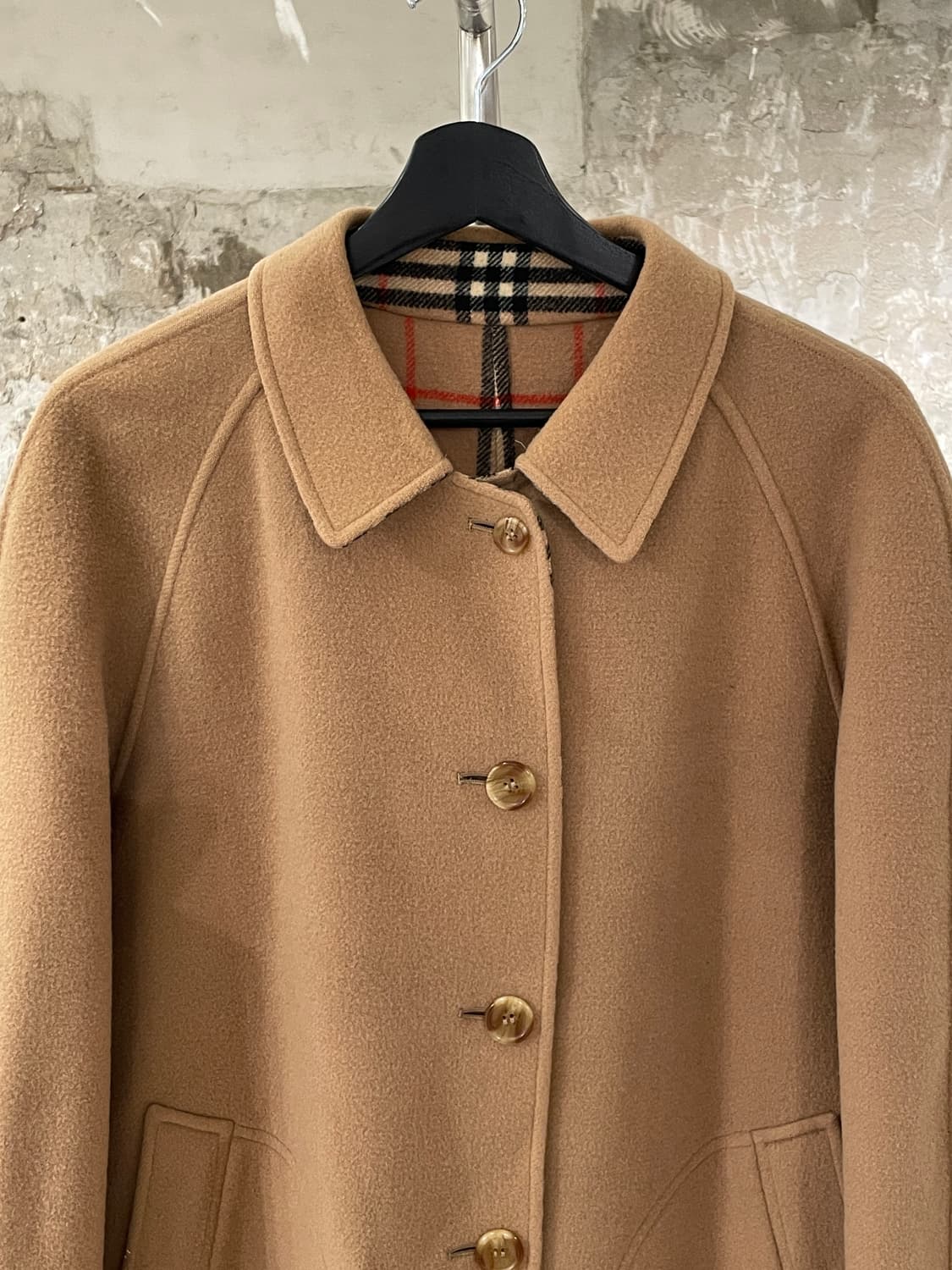 버버리 베이지 노바체크 리버시블 울 코트 상품이미지6