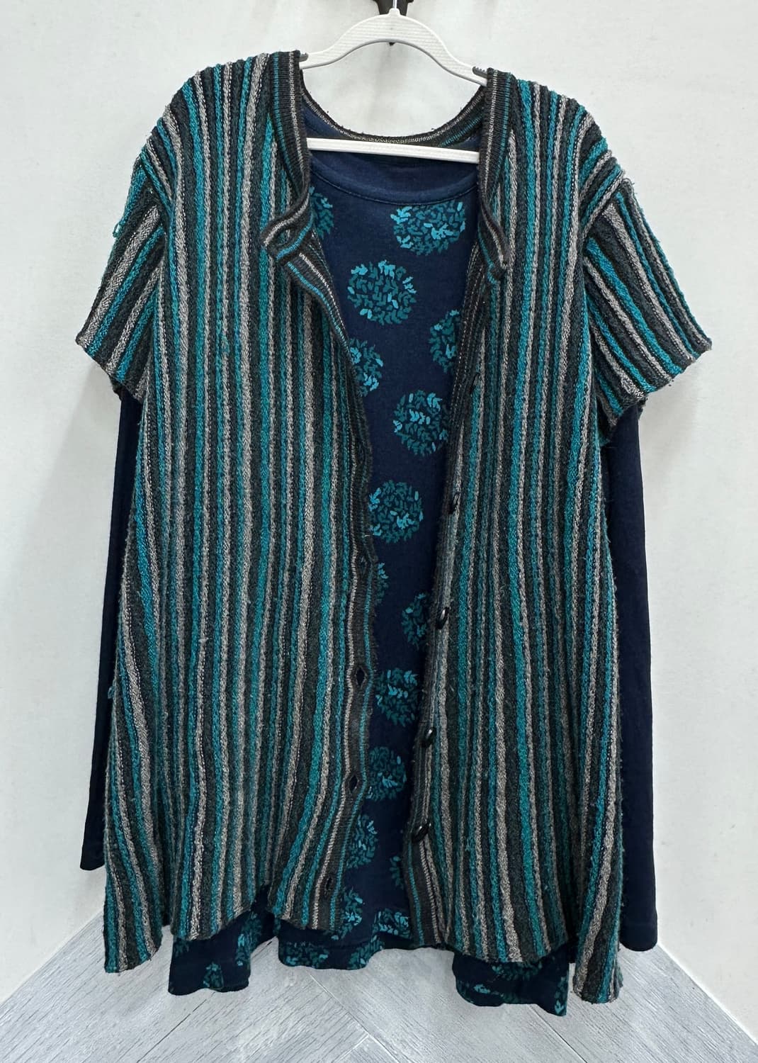 🦋하구미의 민트맛 패턴 코디세트🦋 레이어드 그런지 모리걸 베스트  상품이미지3