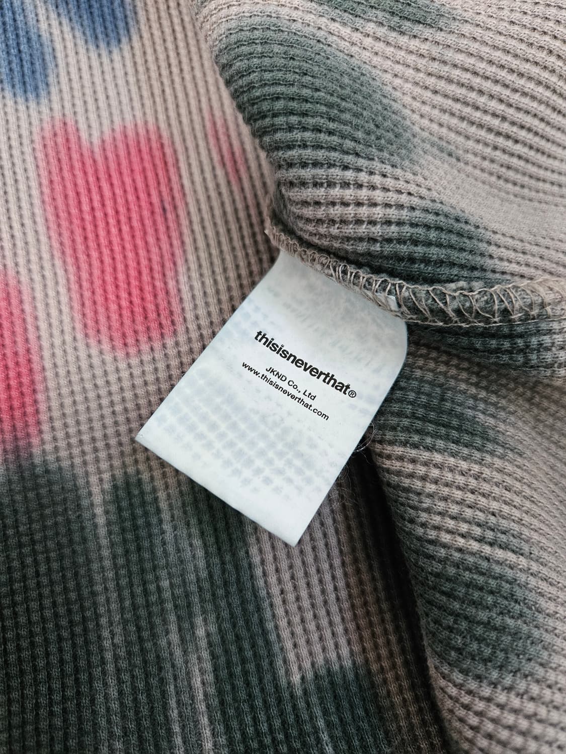 디스이즈네버댓 타이다이 와플니트 롱슬리브 티셔츠 빈티지 페인팅 디네댓 L 상품이미지5