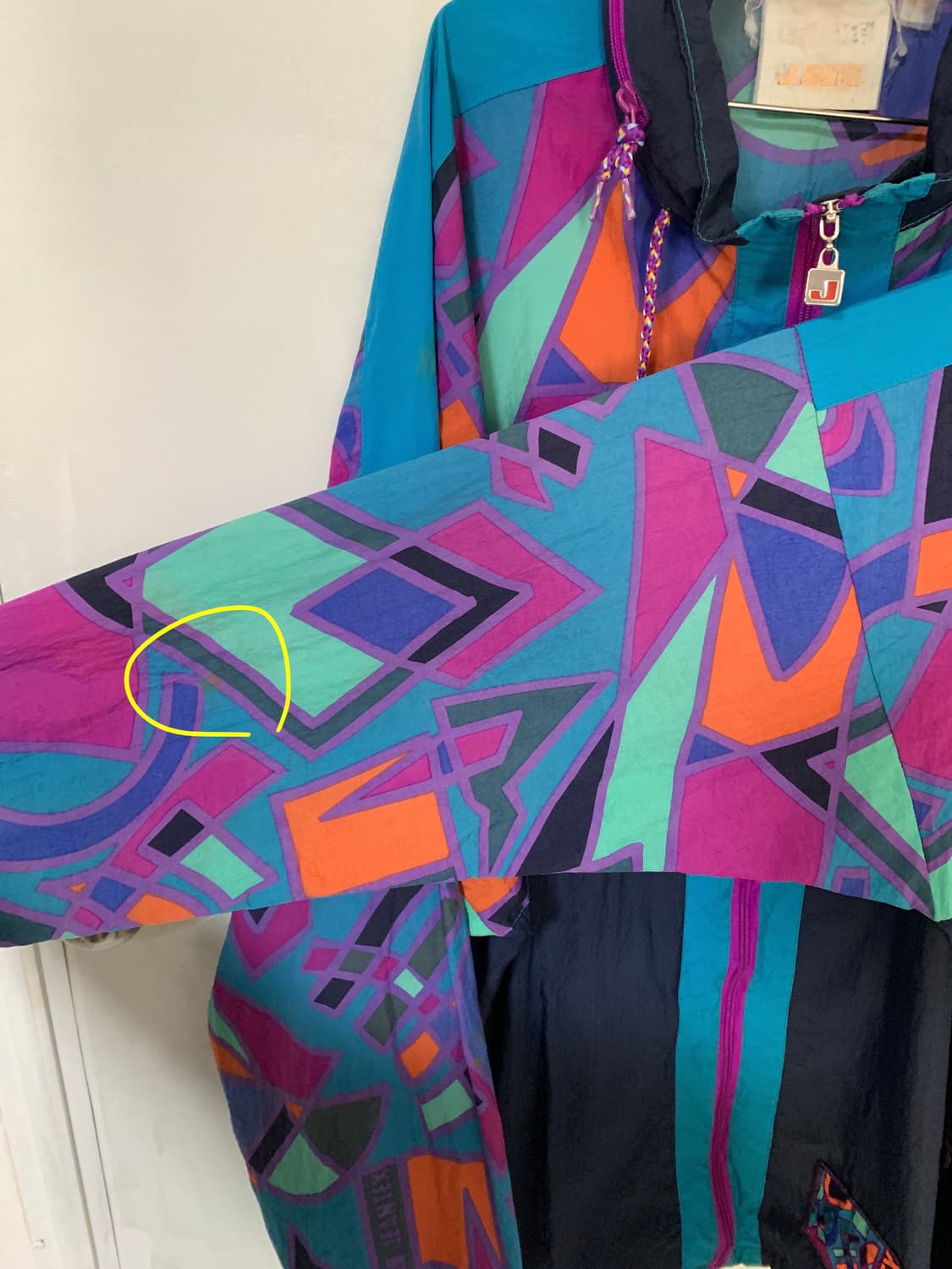 Jeantex 90년대 아웃도어 멀티컬러 바람막이 자켓 상품이미지10