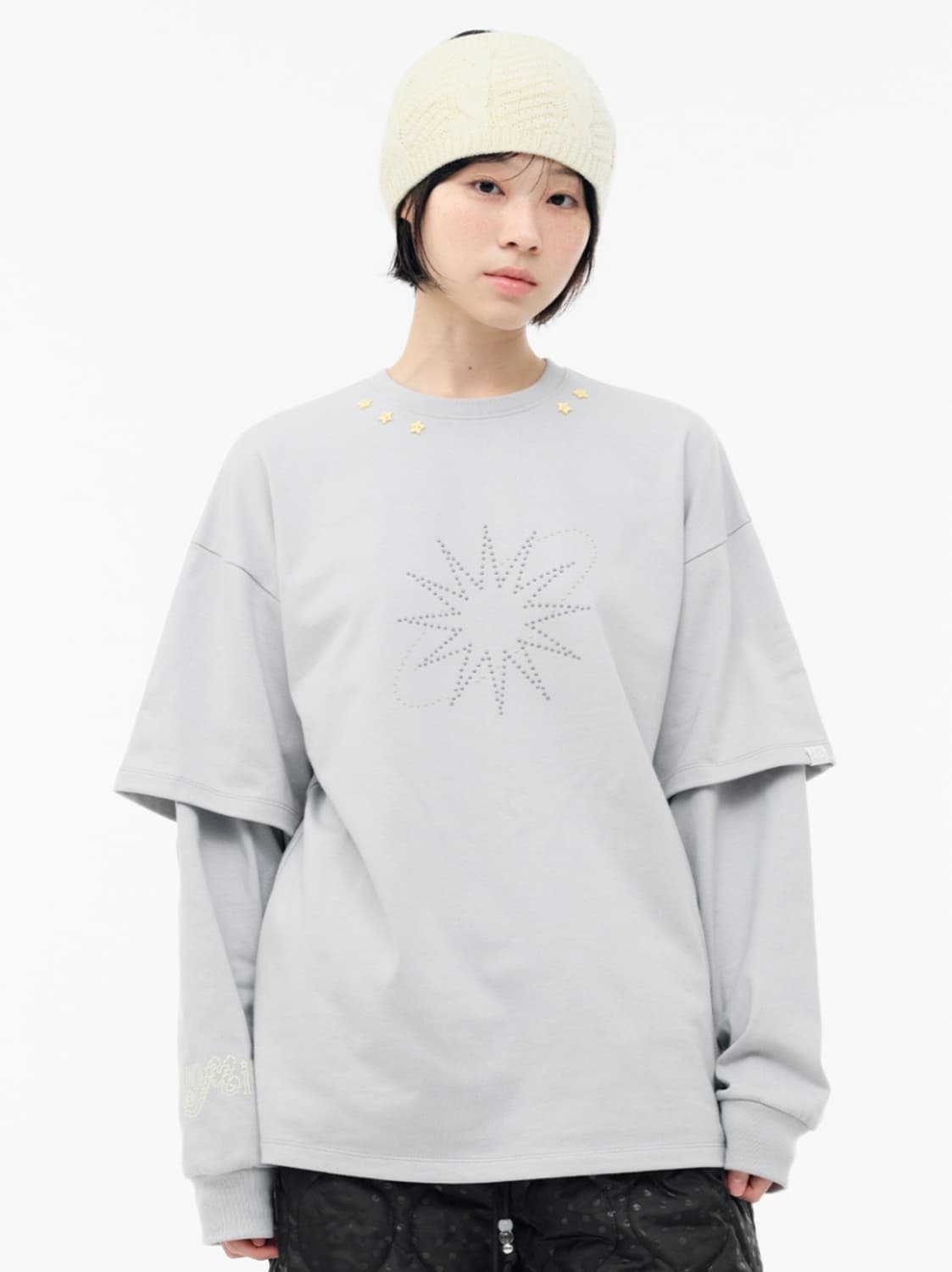 뚜오미오 STAR STUD LAYERED LONG SLEEVES 상품이미지1