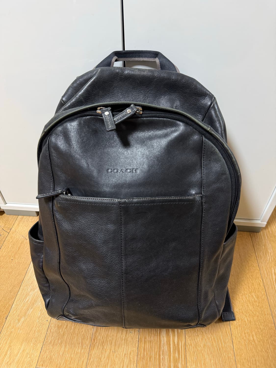 코치 가죽 백팩 블랙 상품이미지2