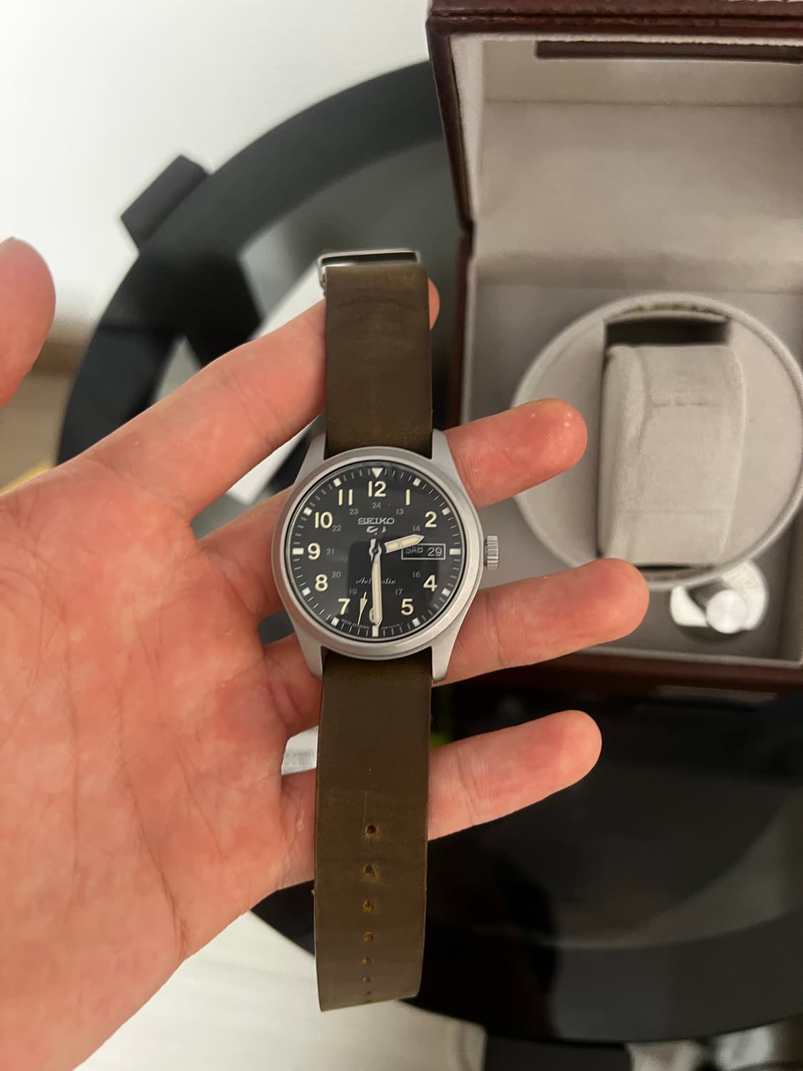 세이코5 srpg35k1 필드워츠 세키필드 카키필드 상품이미지8