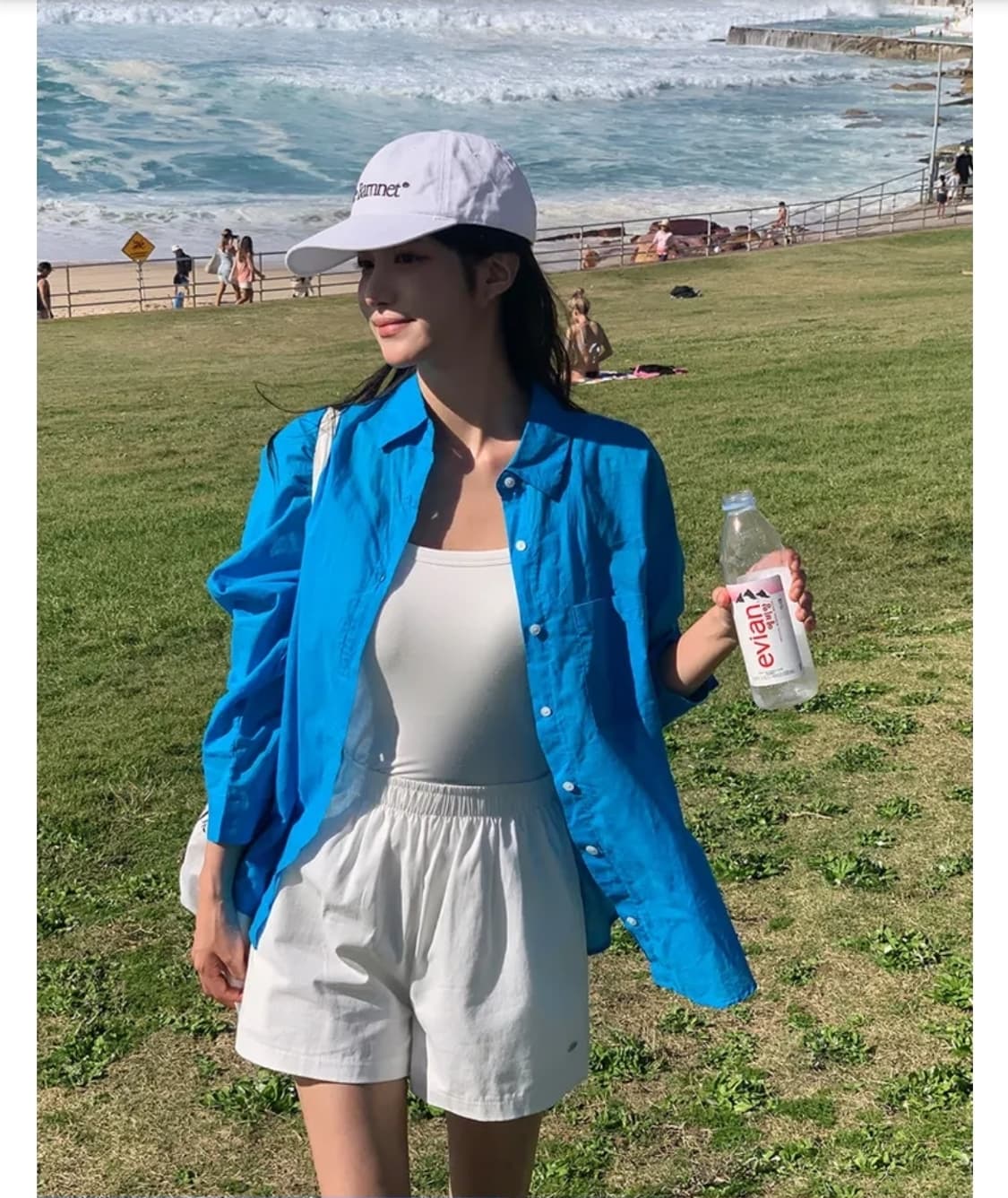 (새옷) 썸머 코발트블루 아사셔츠  상품이미지2