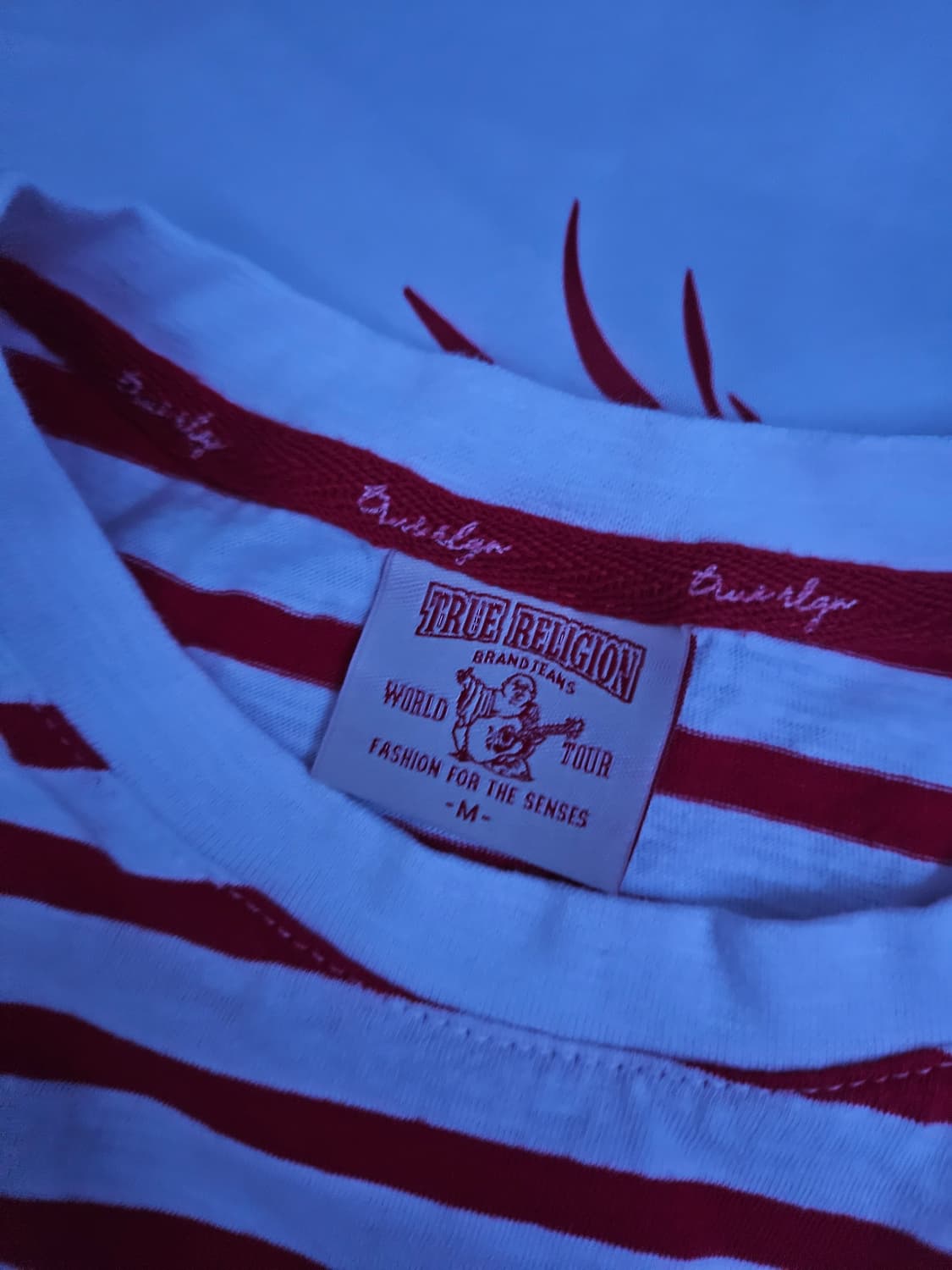 트루릴리전 레드 스트라이프 티셔츠 상품이미지3