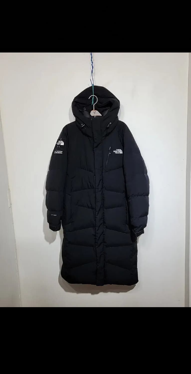 (S) 노스페이스 거위털 롱패딩 점퍼 블랙 구스다운 패딩코트 후드  상품이미지1