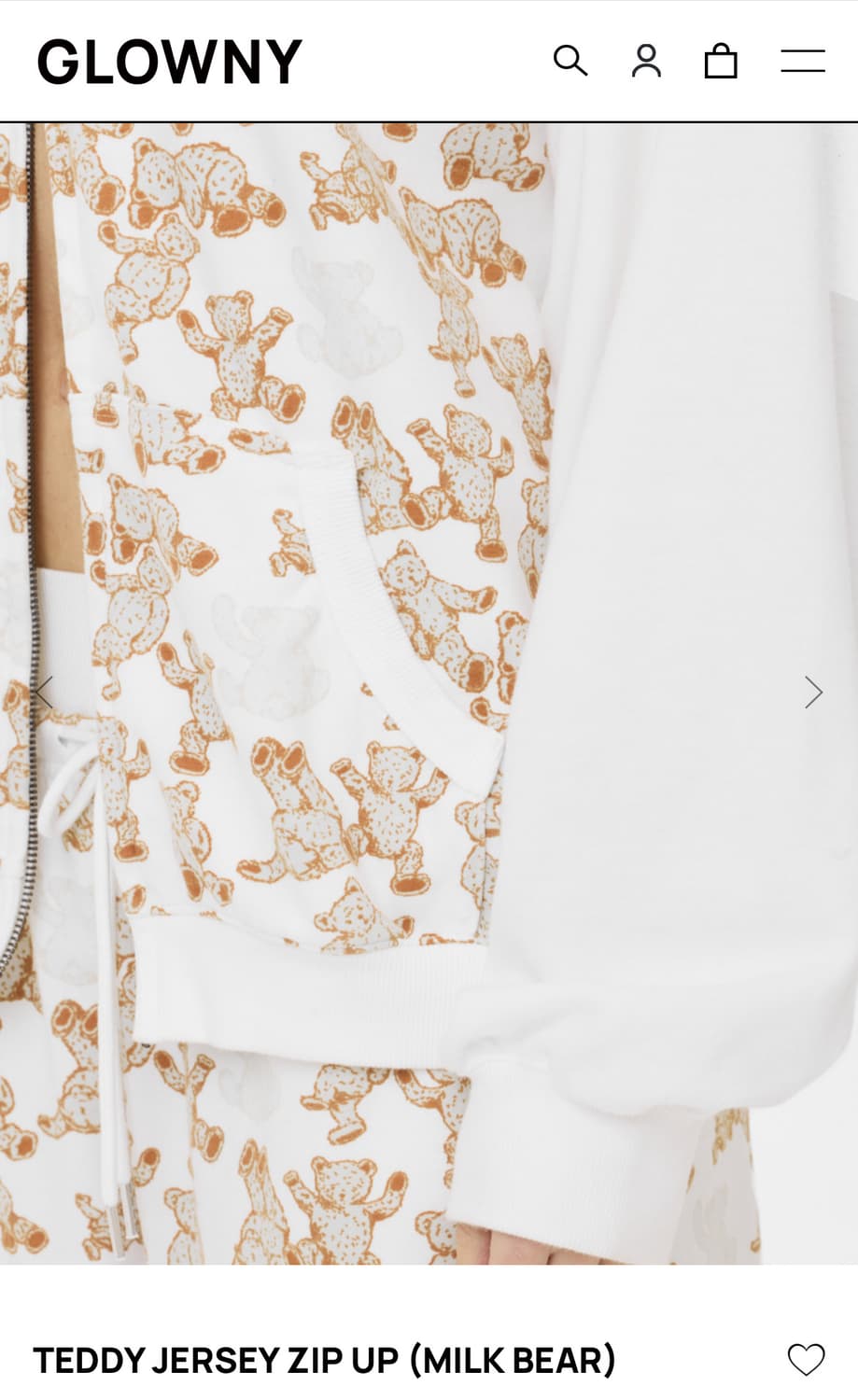 Teddy jersey zip up 상품이미지2