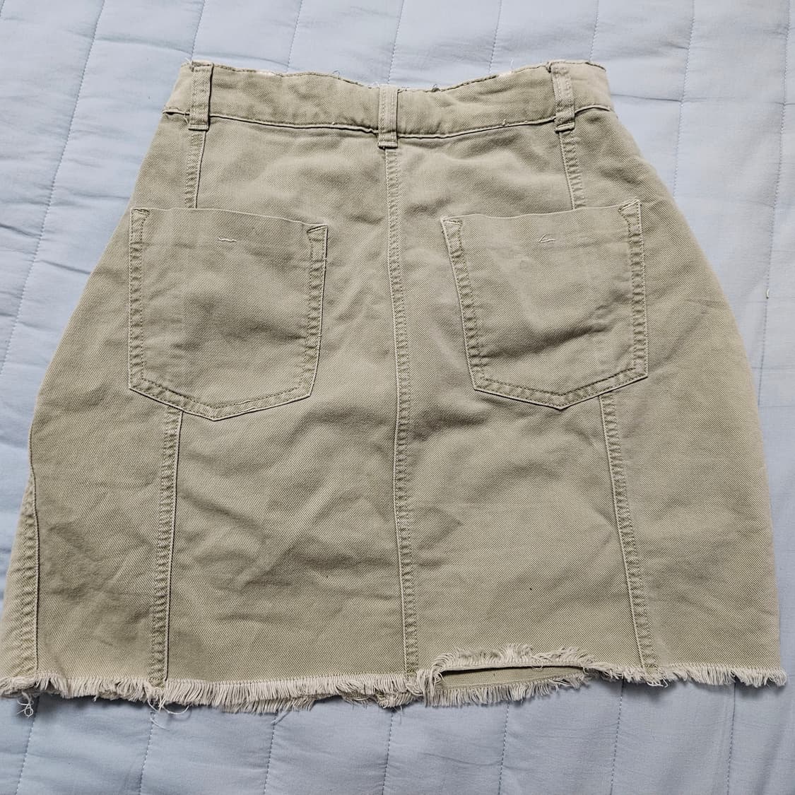 자라 카키 카고 데님 미니 스커트 S 상품이미지4