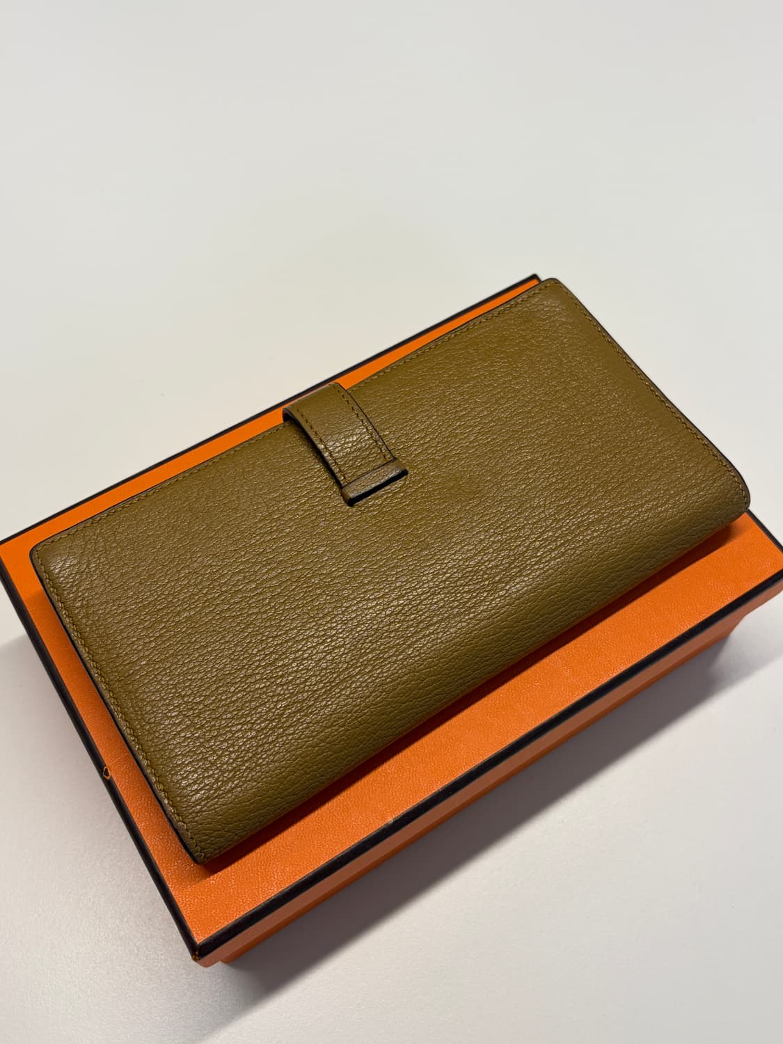 에르메스 미조레 베안 장지갑 카멜 금장 상품이미지6