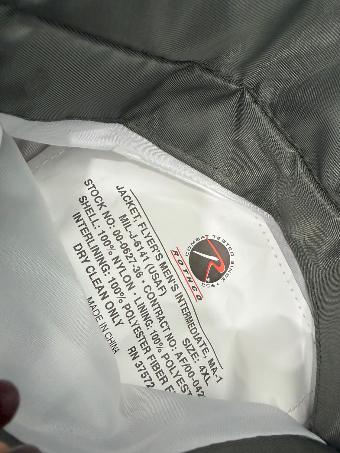 307. 로스코 ma-1 자켓 카키  상품이미지2