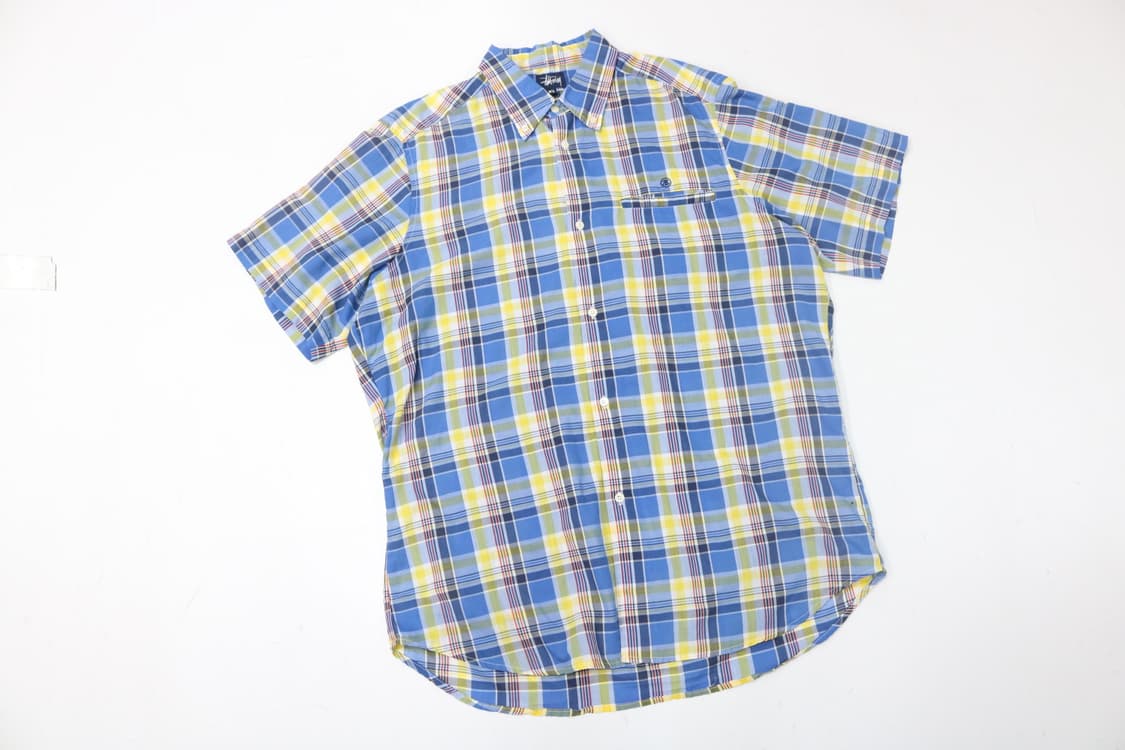 올드 스투시 90s 마드라스 체크 반팔 셔츠 상품이미지2