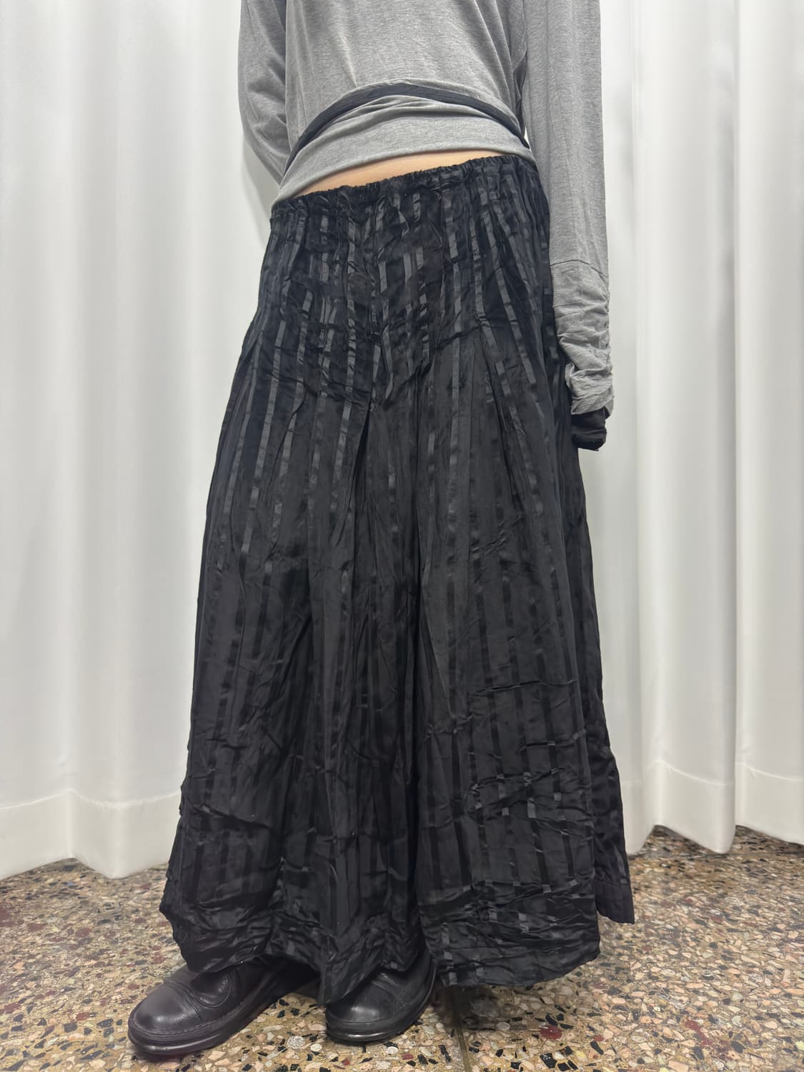 velvet design maxi skirt 상품이미지2