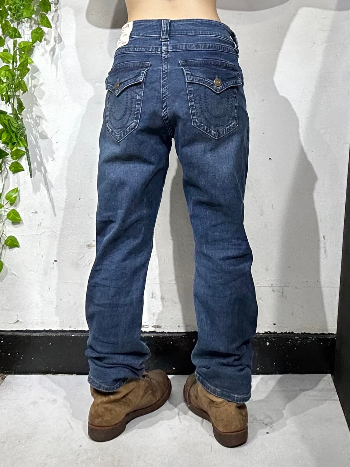 트루 릴리전 진청 빌리 미드 라이즈 스트레이트 데님 팬츠 청바지 34 상품이미지3