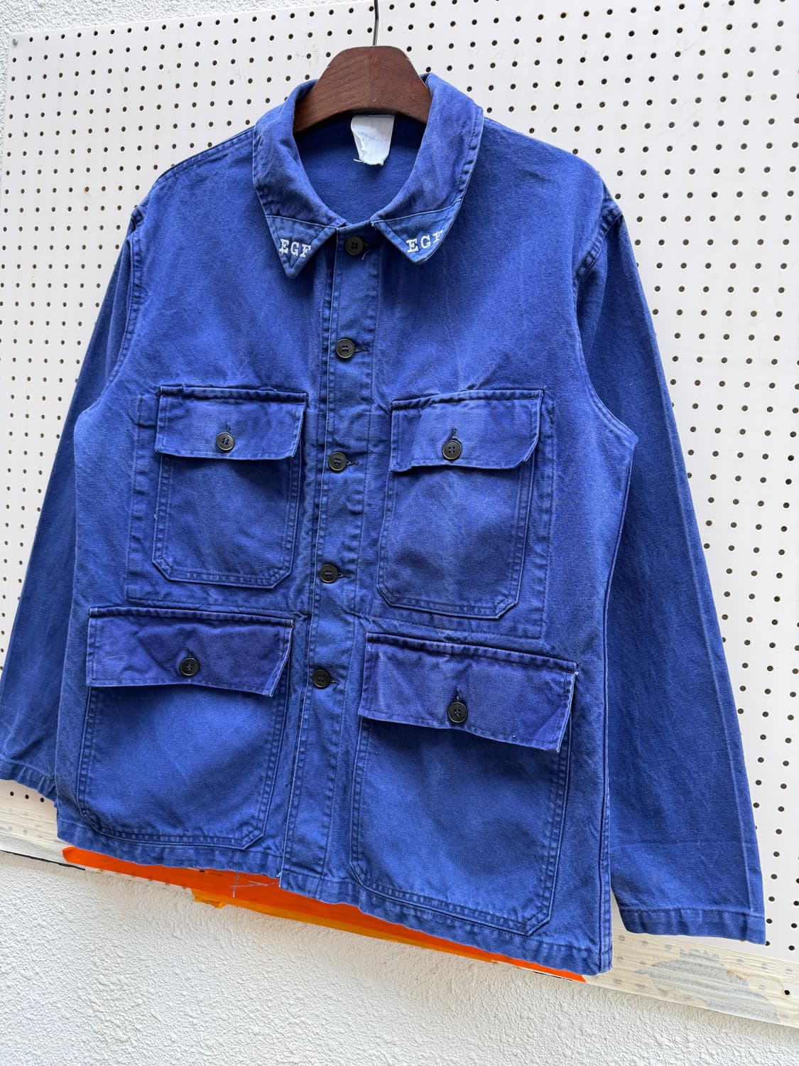 OLD MODEL WASHED PURPLE NAVY 빈티지프렌치워크자켓 상품이미지4