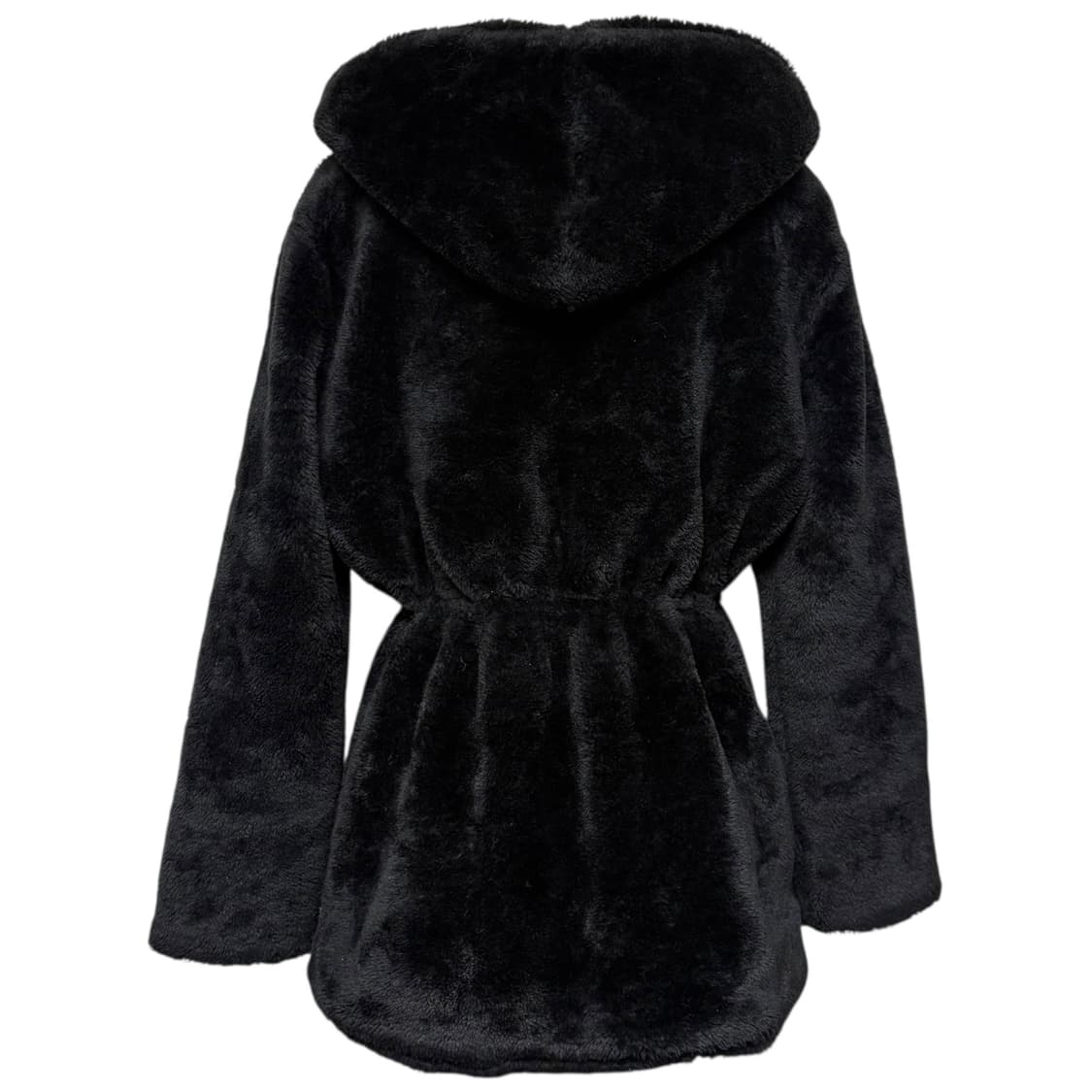 3727 블랙 벨트 버클 후드 퍼자켓 상품이미지4