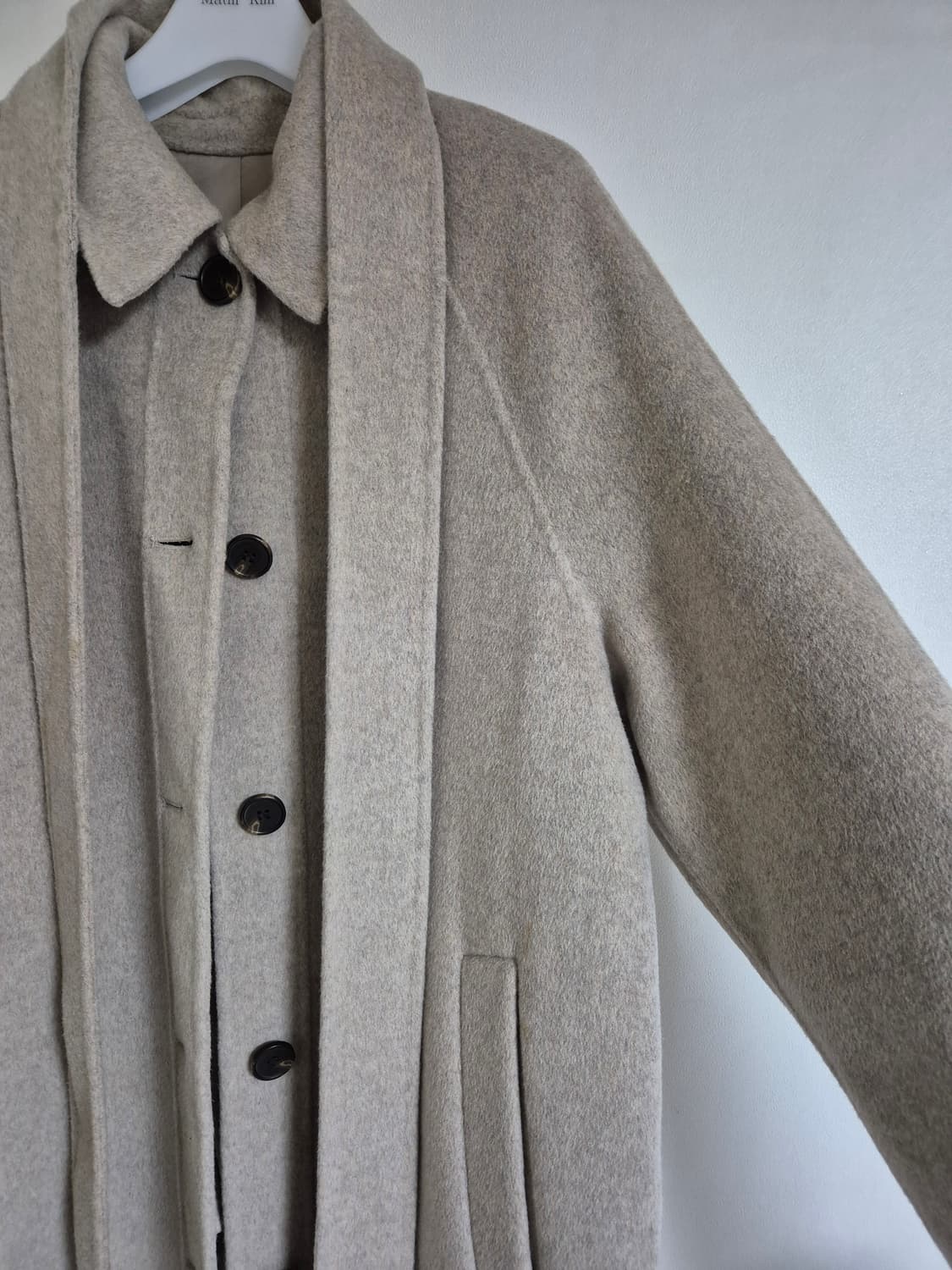 무신사스탠다드 발마칸 로브 코트 오트밀 XS 상품이미지6